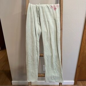 Juicy Couture Light Green Joggers with Pink Logo